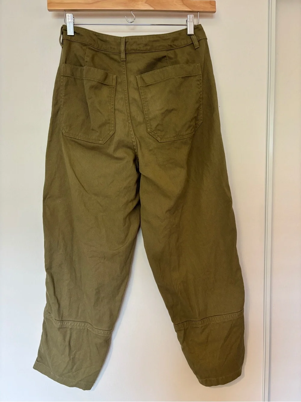 Quince Jeans Size 8 Organic Cotton Stretch Twill Utility Barrel Elevated Basic